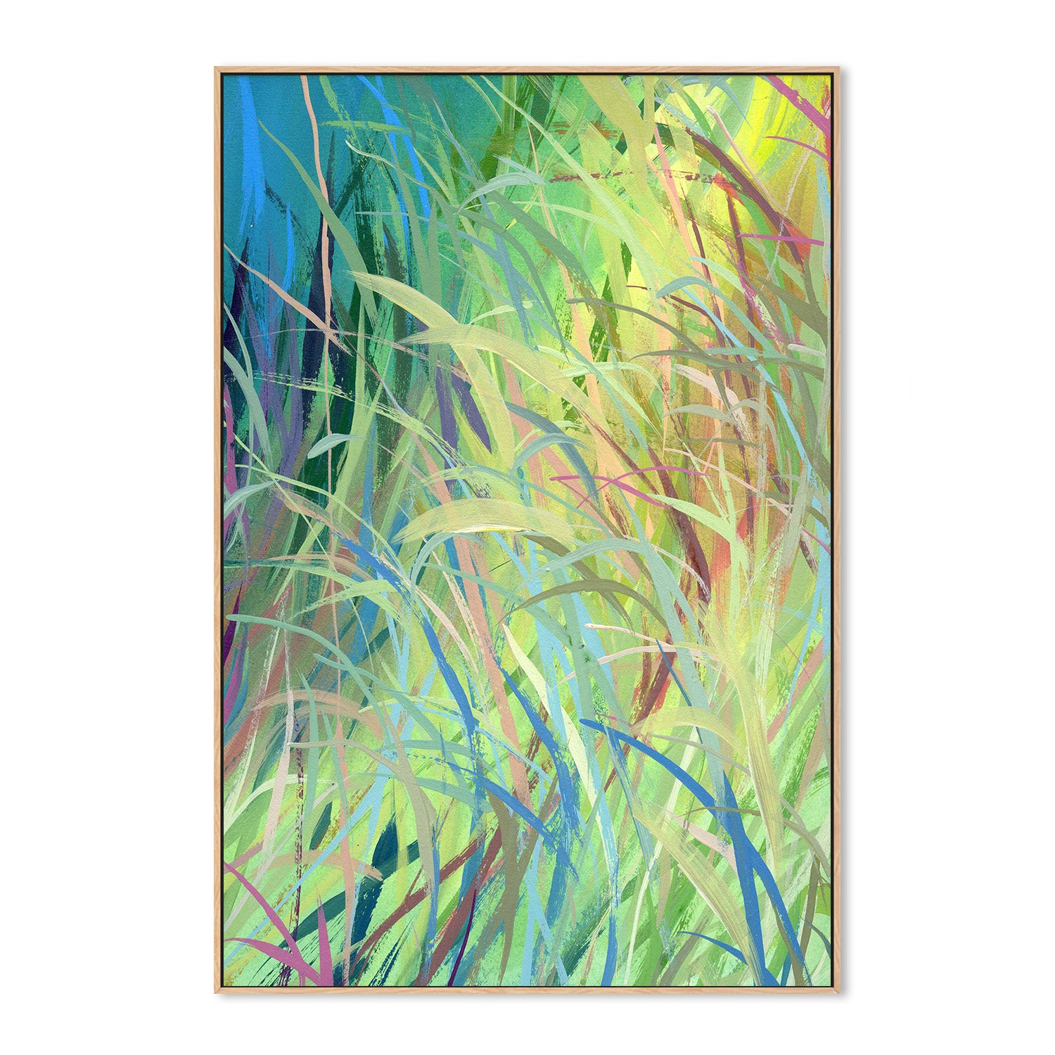 wall-art-print-canvas-poster-framed-Grassy neon greens-4
