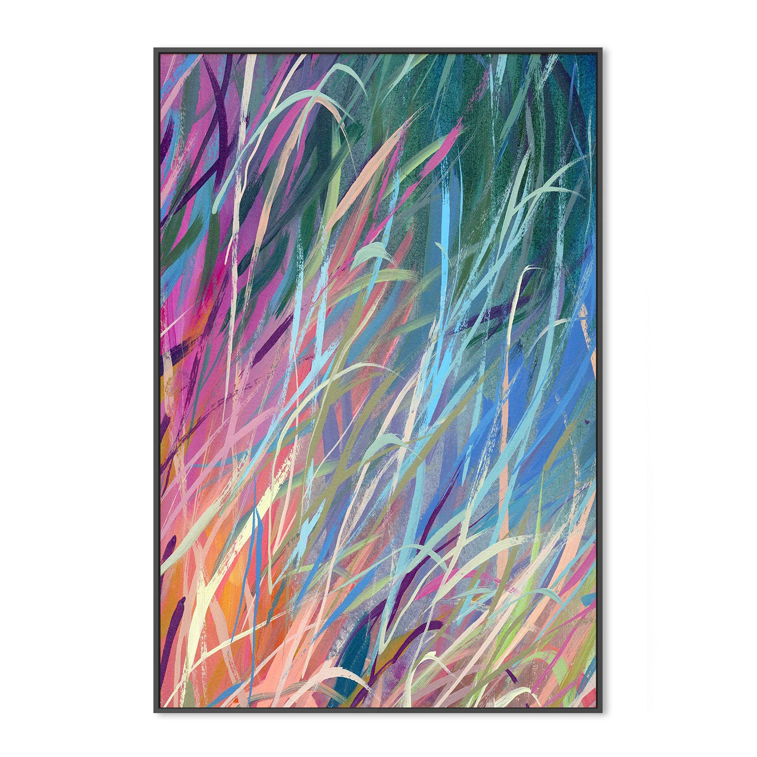 wall-art-print-canvas-poster-framed-Grassy neons-3