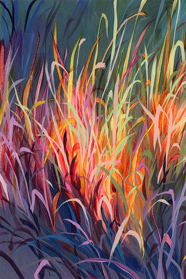 wall-art-print-canvas-poster-framed-Grassy Study, Style C-1