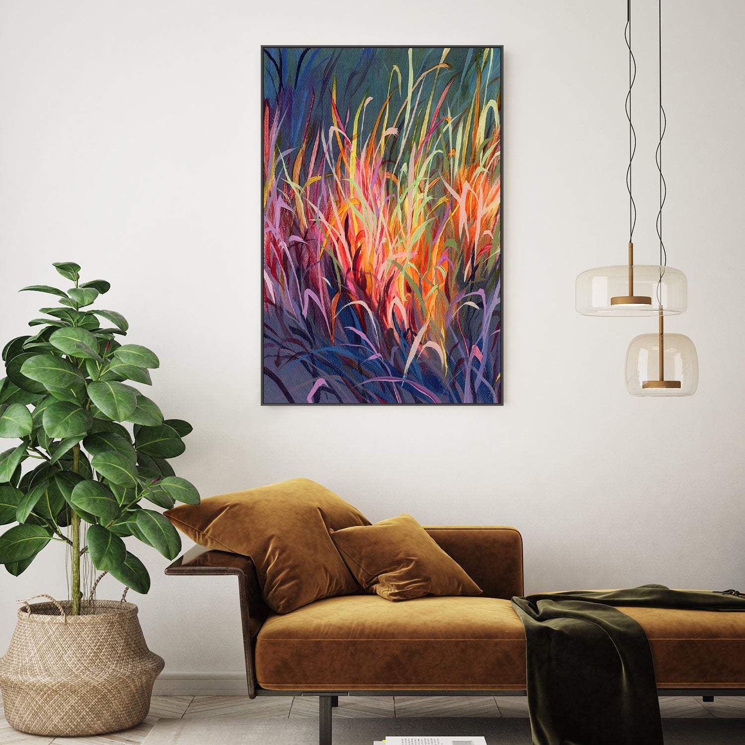 wall-art-print-canvas-poster-framed-Grassy Study, Style C-7