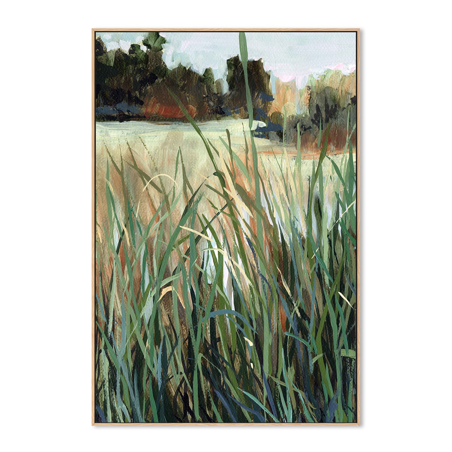 wall-art-print-canvas-poster-framed-Grassy Study, Style E-4