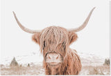 wall-art-print-canvas-poster-framed-Great Hair Don'T Care Yak, Highland Cow, Soft Tone-by-Gioia Wall Art-Gioia Wall Art