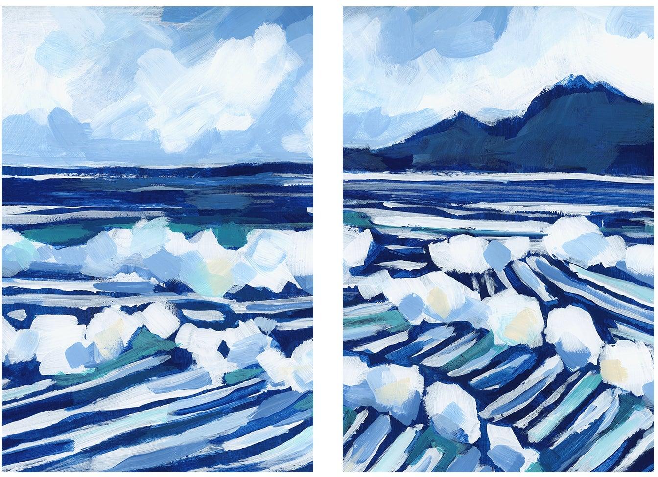 wall-art-print-canvas-poster-framed-Grecian Tides , Style A & B , Set Of 2 , By Jetty Home-1