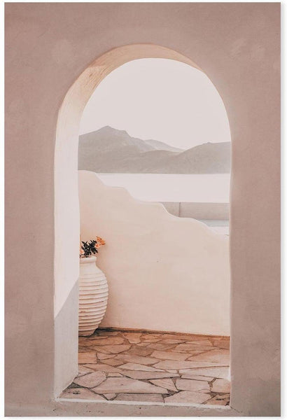 Greek Arch Door,Wall Art Canvas Print, Poster,Range of Sizes