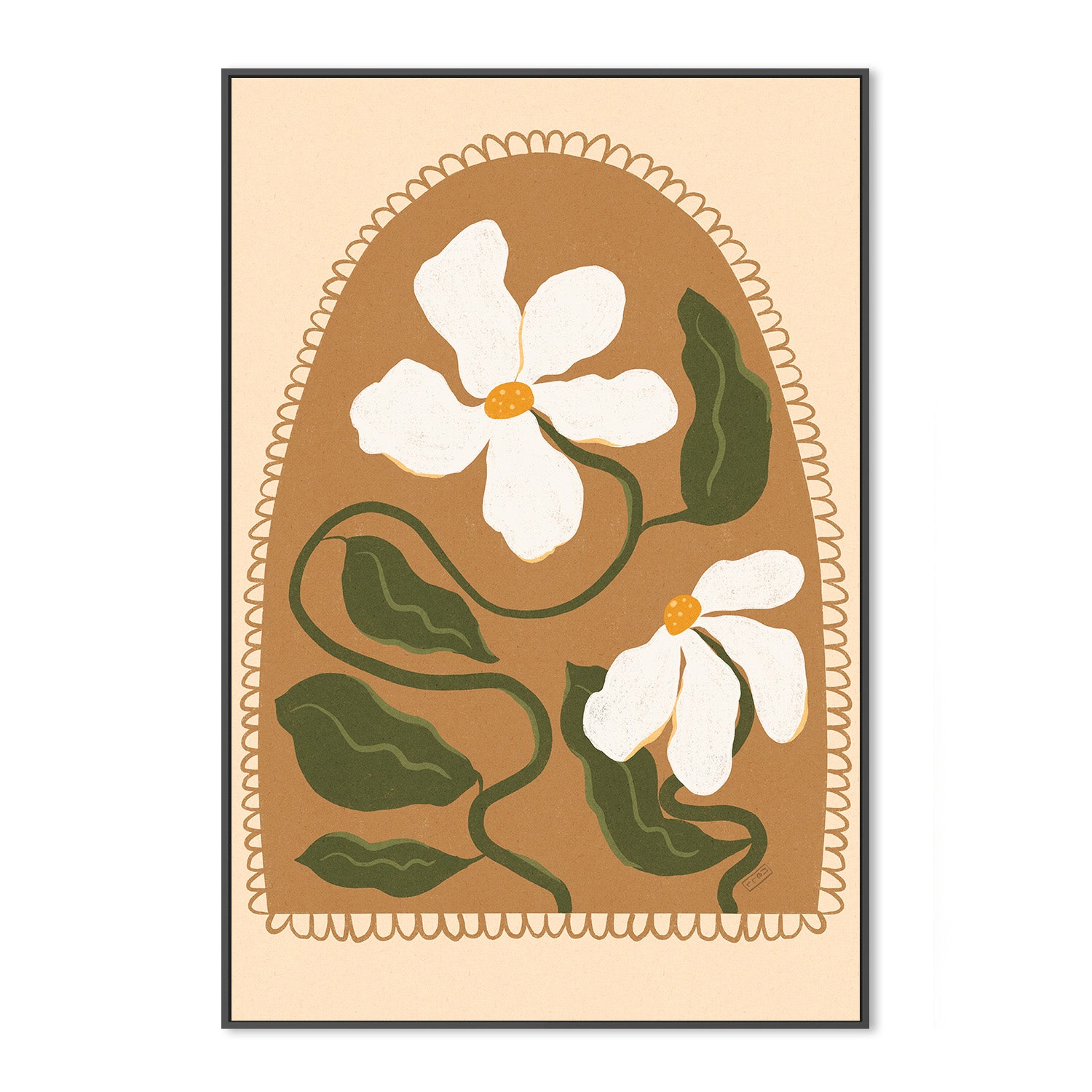 wall-art-print-canvas-poster-framed-Greek Inspired Boho Flowers-3