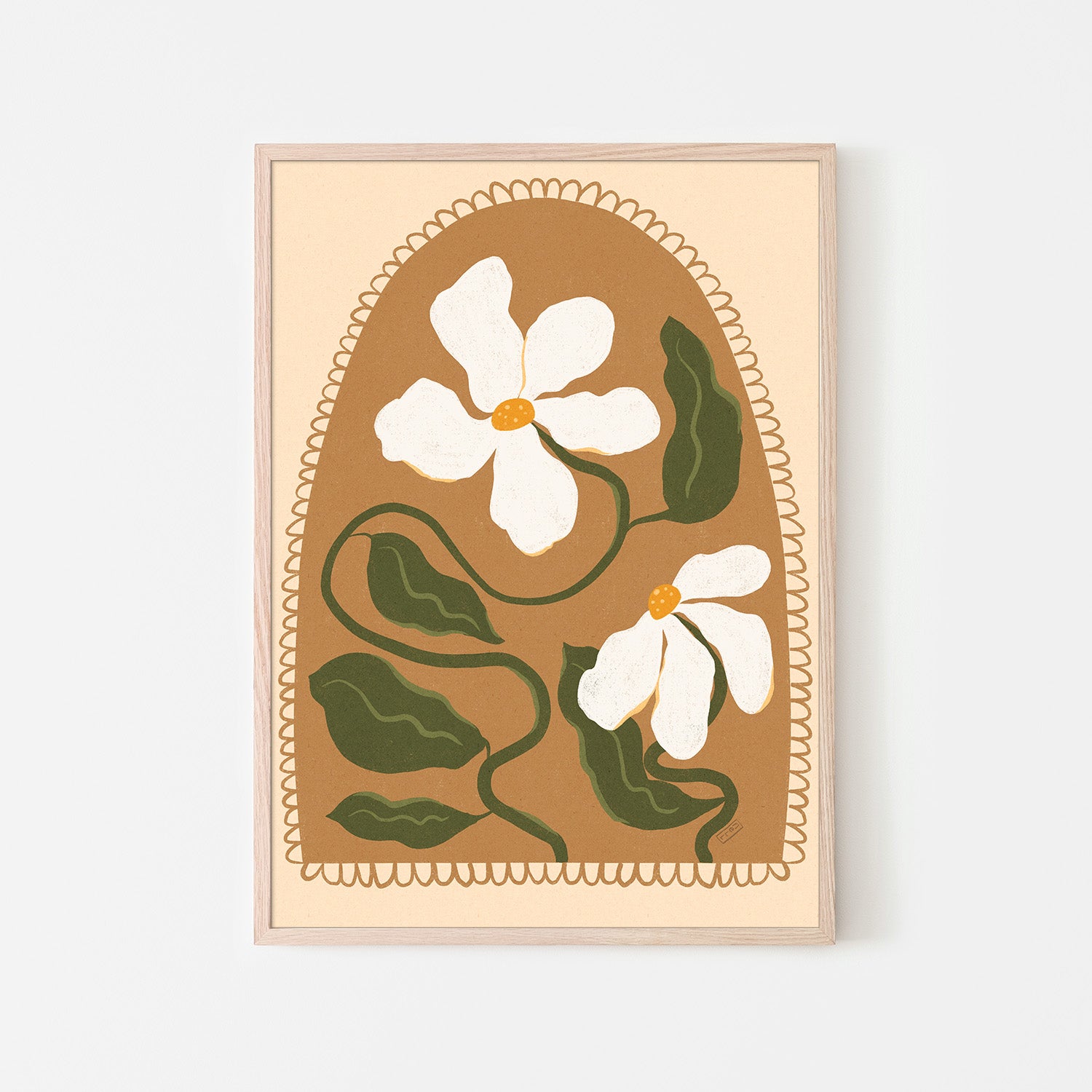 wall-art-print-canvas-poster-framed-Greek Inspired Boho Flowers-6