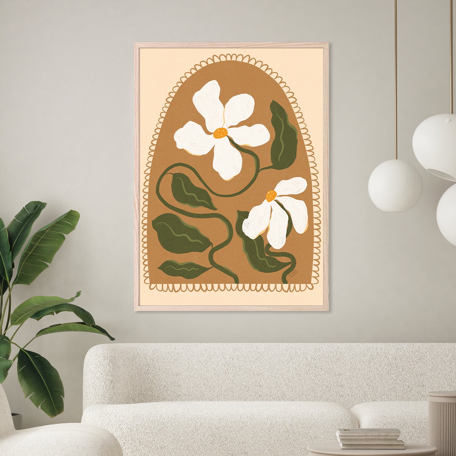 wall-art-print-canvas-poster-framed-Greek Inspired Boho Flowers-7