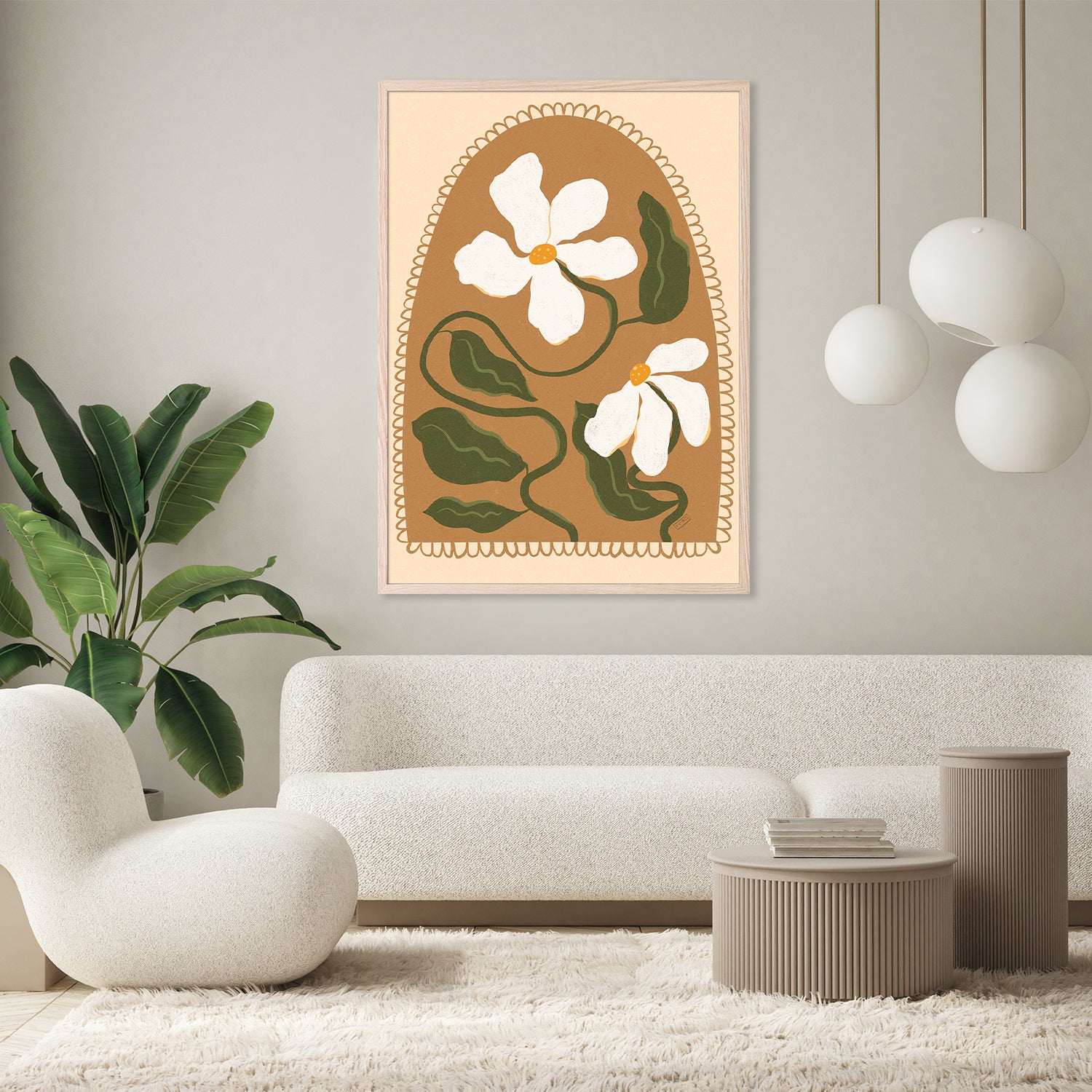 wall-art-print-canvas-poster-framed-Greek Inspired Boho Flowers-8