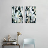 wall-art-print-canvas-poster-framed-Green Abstract, Set Of 2-by-Emily Wood-Gioia Wall Art