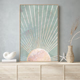 wall-art-print-canvas-poster-framed-Green Boho Sun, Style A , By Sarah Manovski-GIOIA-WALL-ART