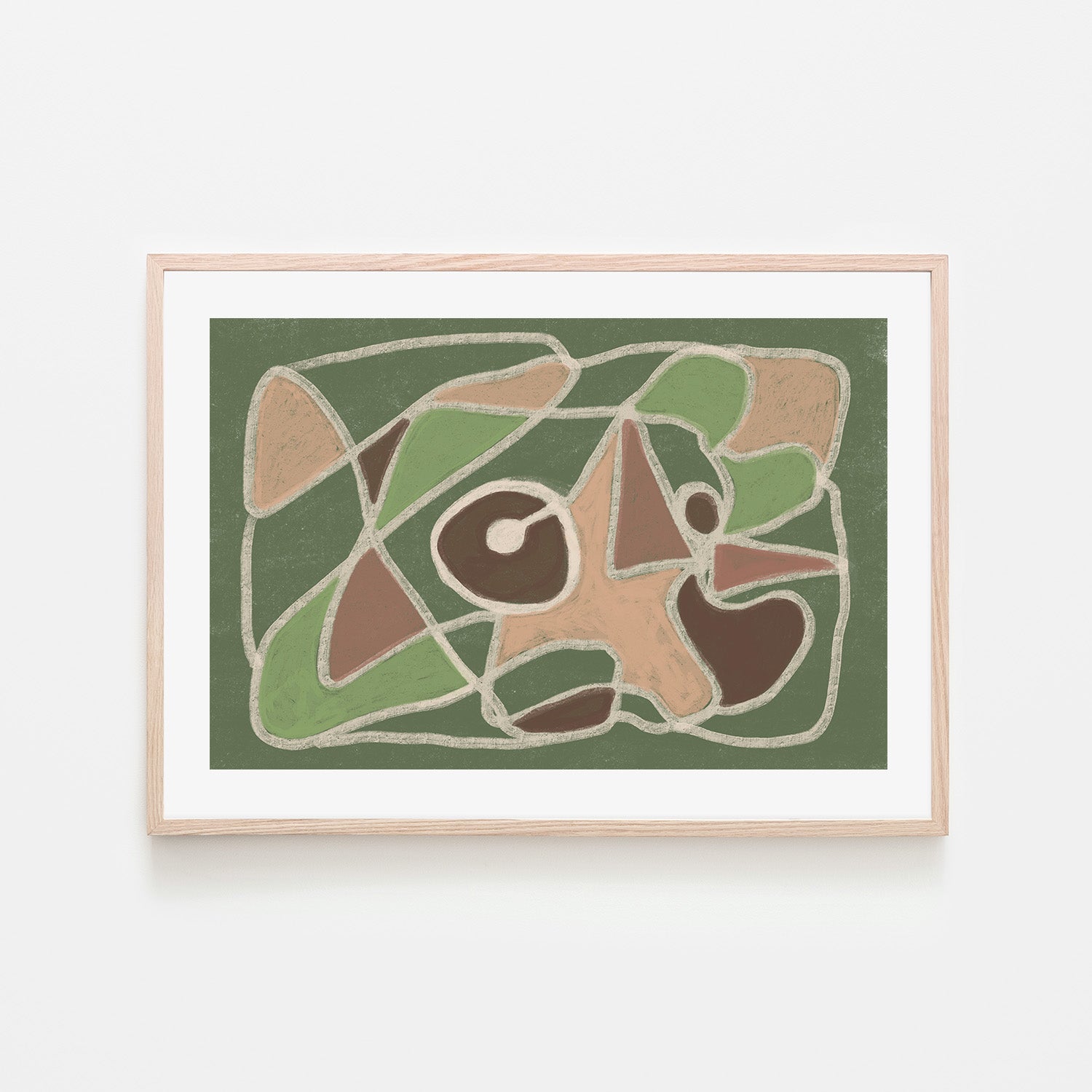 wall-art-print-canvas-poster-framed-Green Brown Abstract , By Sharyn Bursic-6