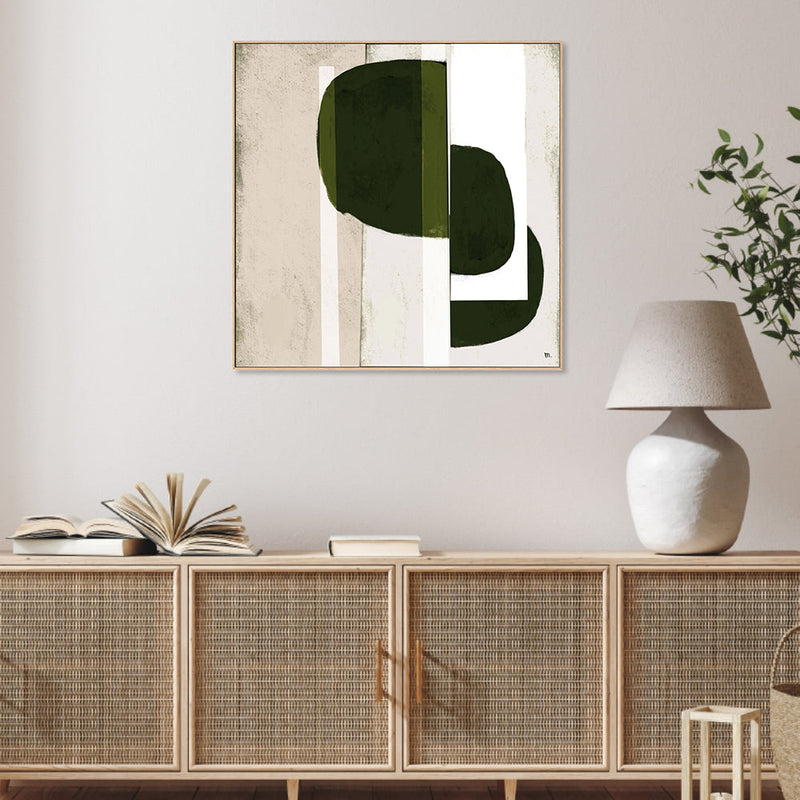 wall-art-print-canvas-poster-framed-Green Collage, Style A , By Marco Marella-2
