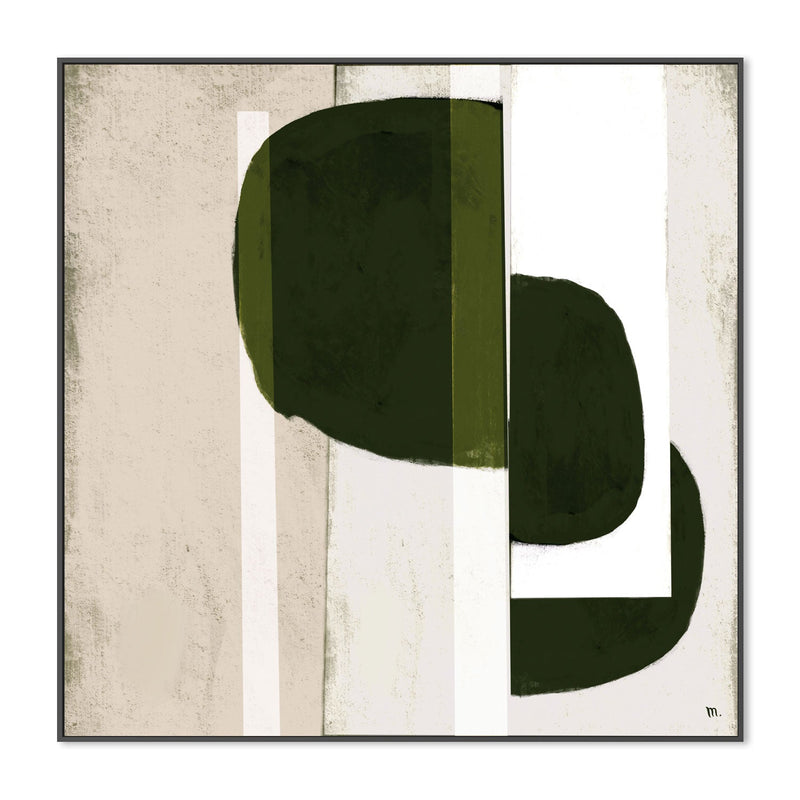 wall-art-print-canvas-poster-framed-Green Collage, Style A , By Marco Marella-3