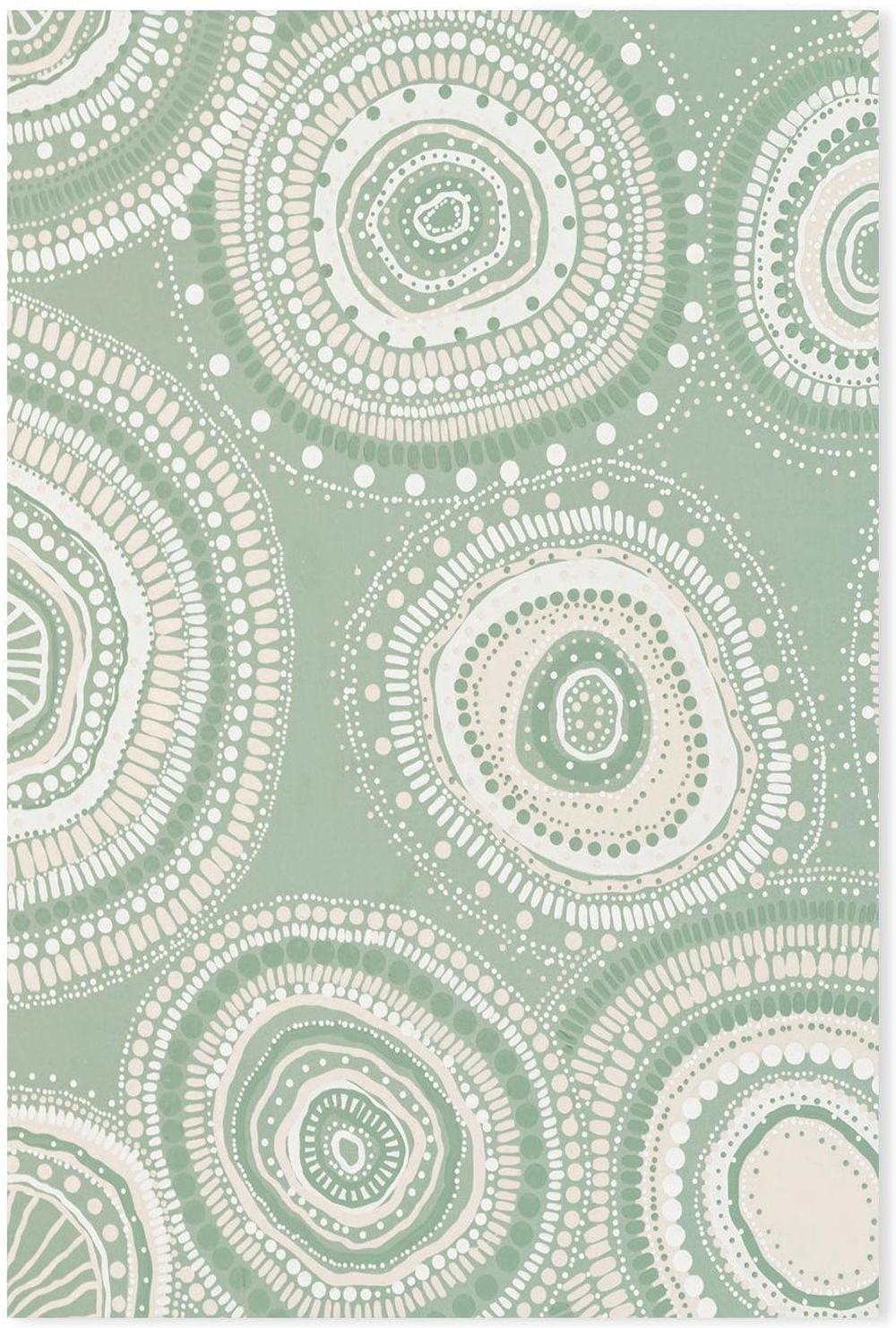 wall-art-print-canvas-poster-framed-Green Dancing Bora Rings, Style A , By Leah Cummins-GIOIA-WALL-ART