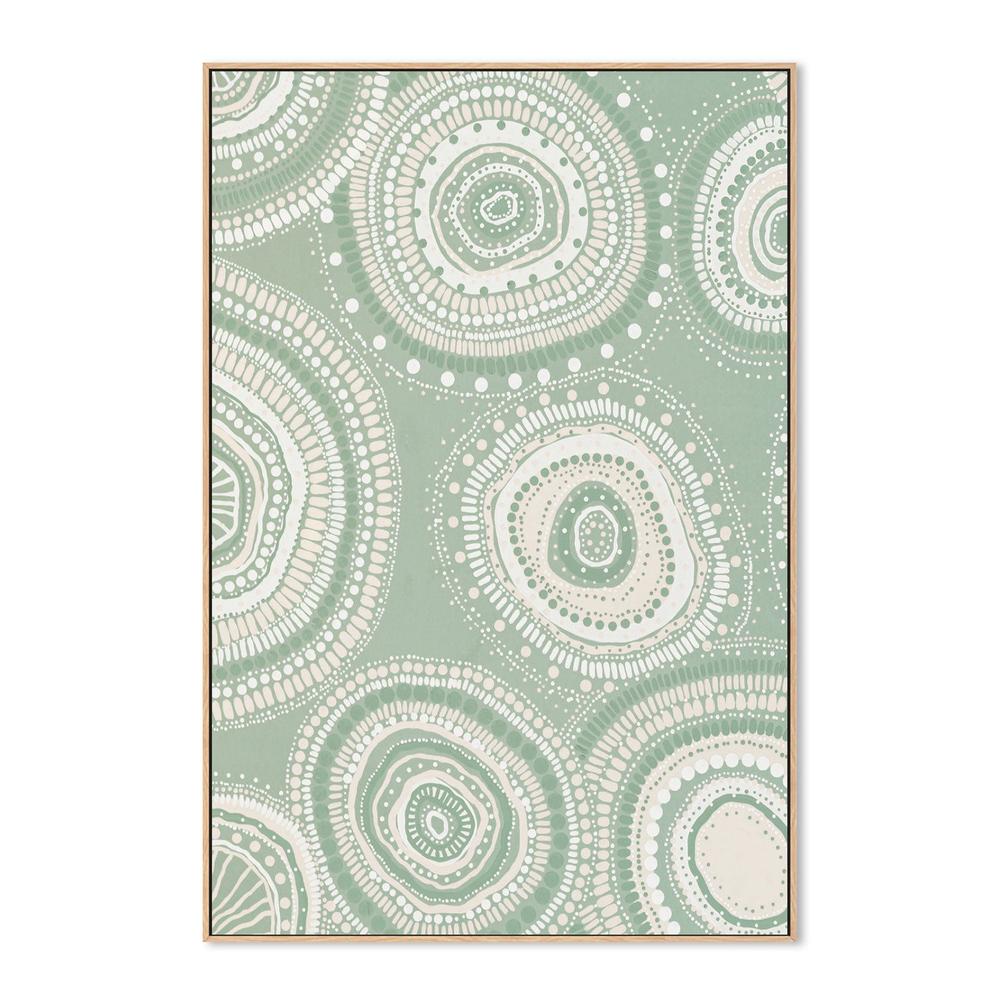 wall-art-print-canvas-poster-framed-Green Dancing Bora Rings, Style A , By Leah Cummins-GIOIA-WALL-ART