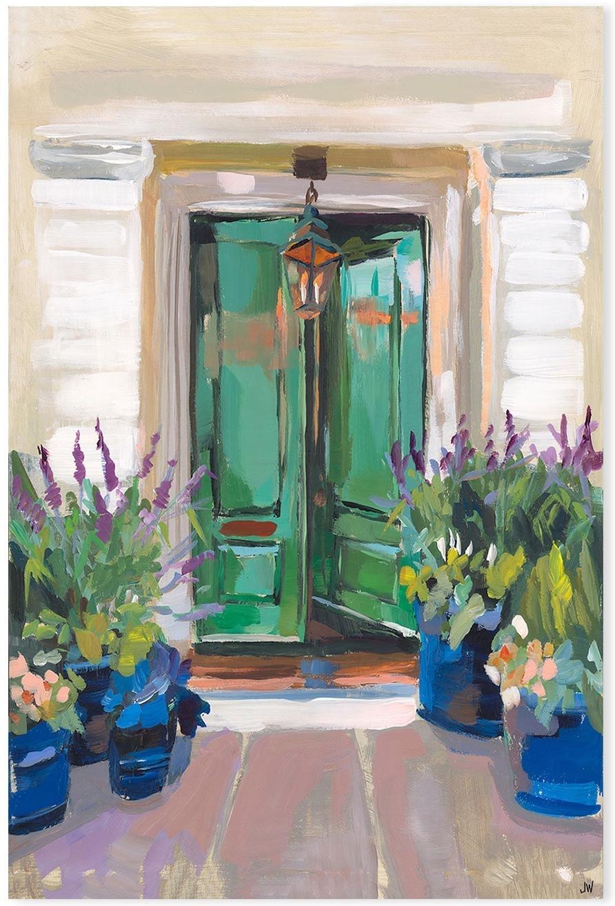 wall-art-print-canvas-poster-framed-Green Doors-by-Jenny Westenhofer Art-Gioia Wall Art