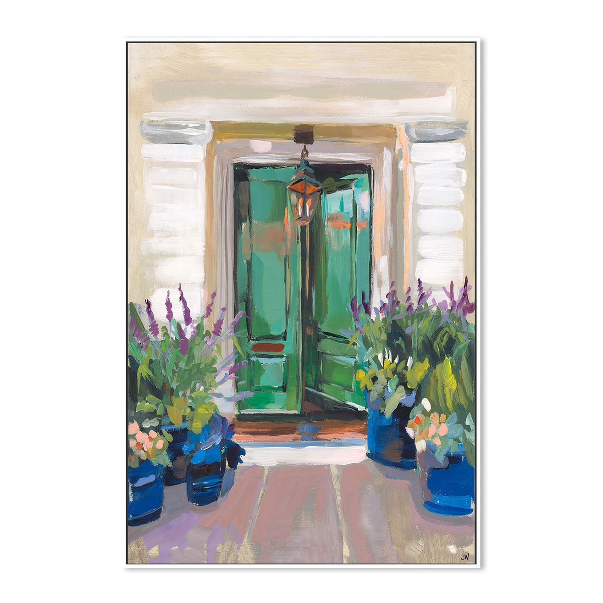 wall-art-print-canvas-poster-framed-Green Doors-by-Jenny Westenhofer Art-Gioia Wall Art