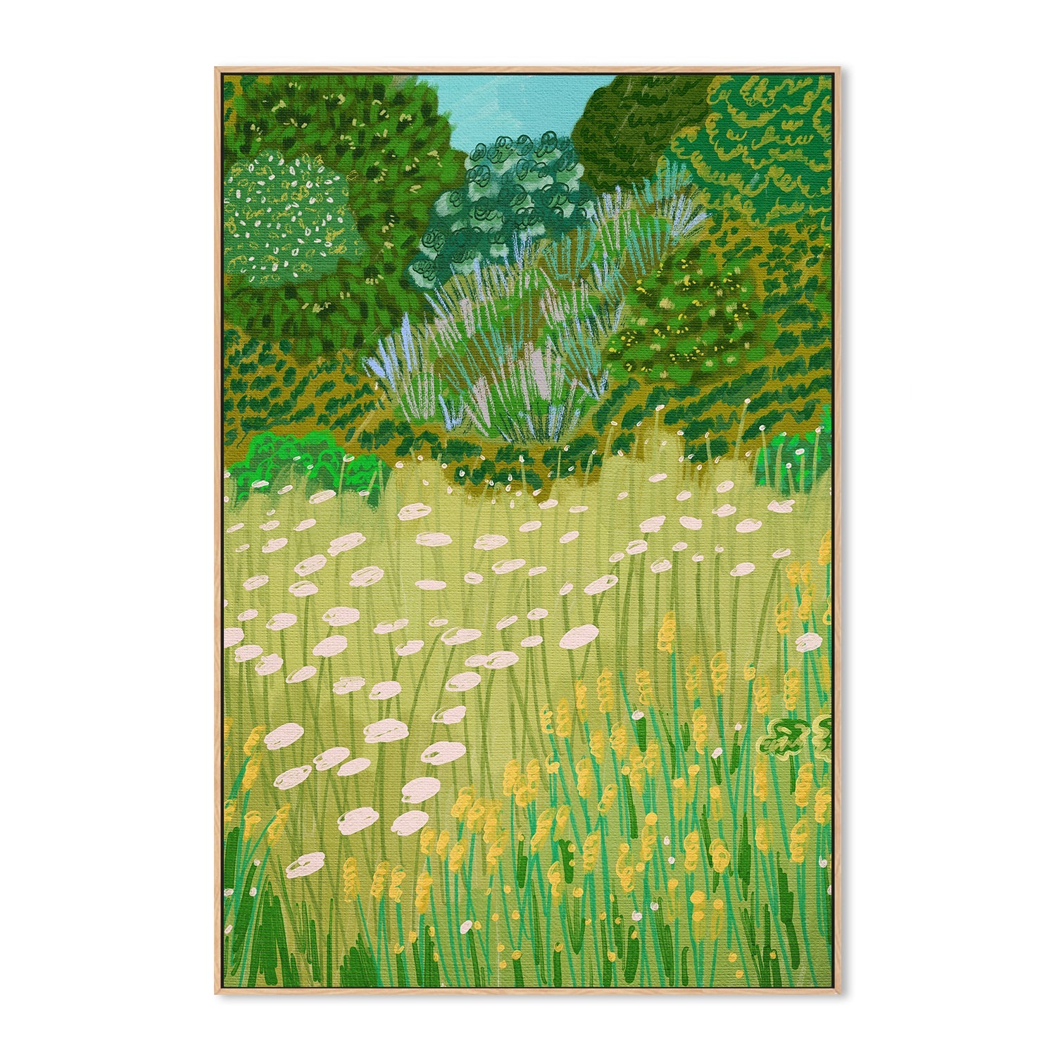 wall-art-print-canvas-poster-framed-Green Forest , By Kartika Paramita-4