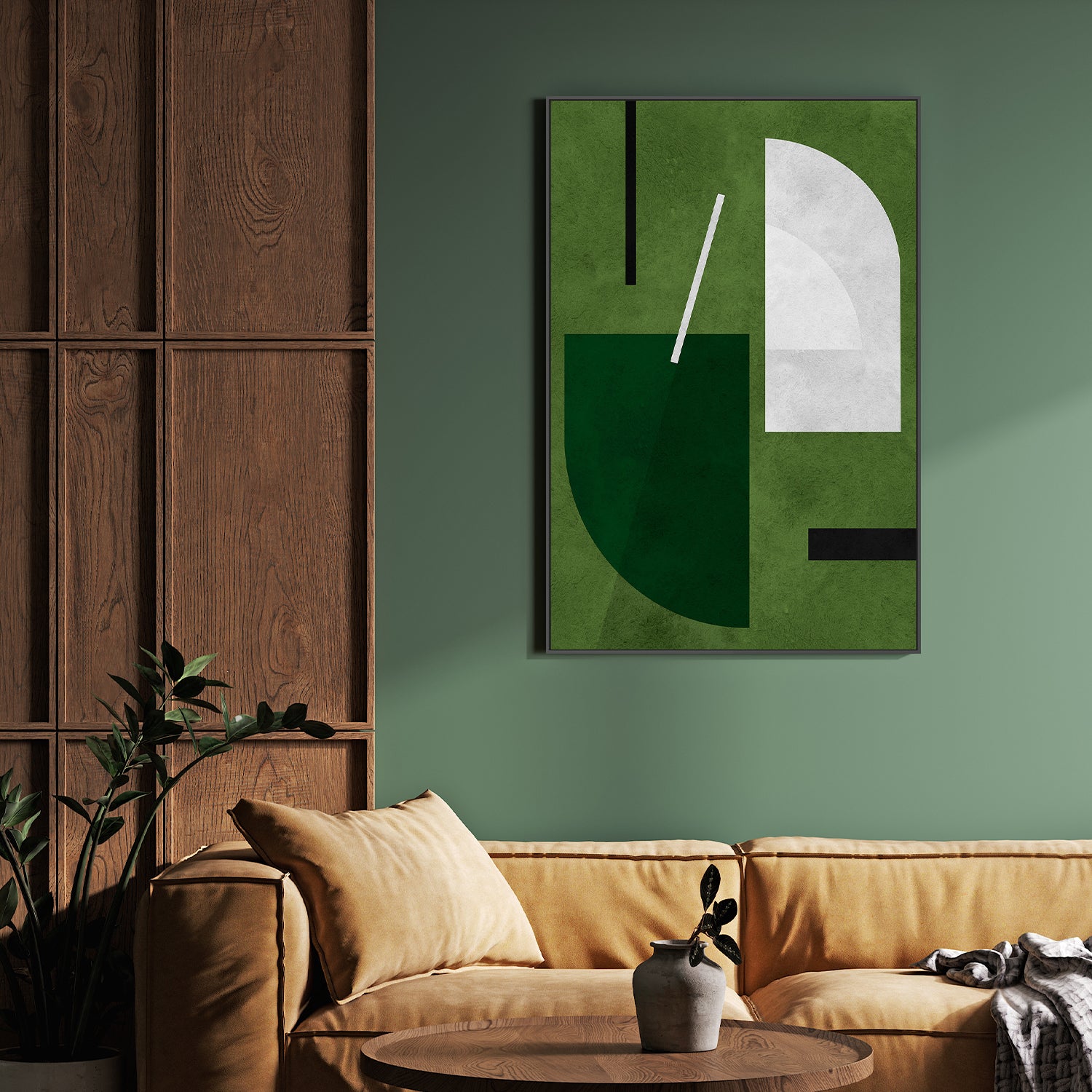 wall-art-print-canvas-poster-framed-Green Geometry-7