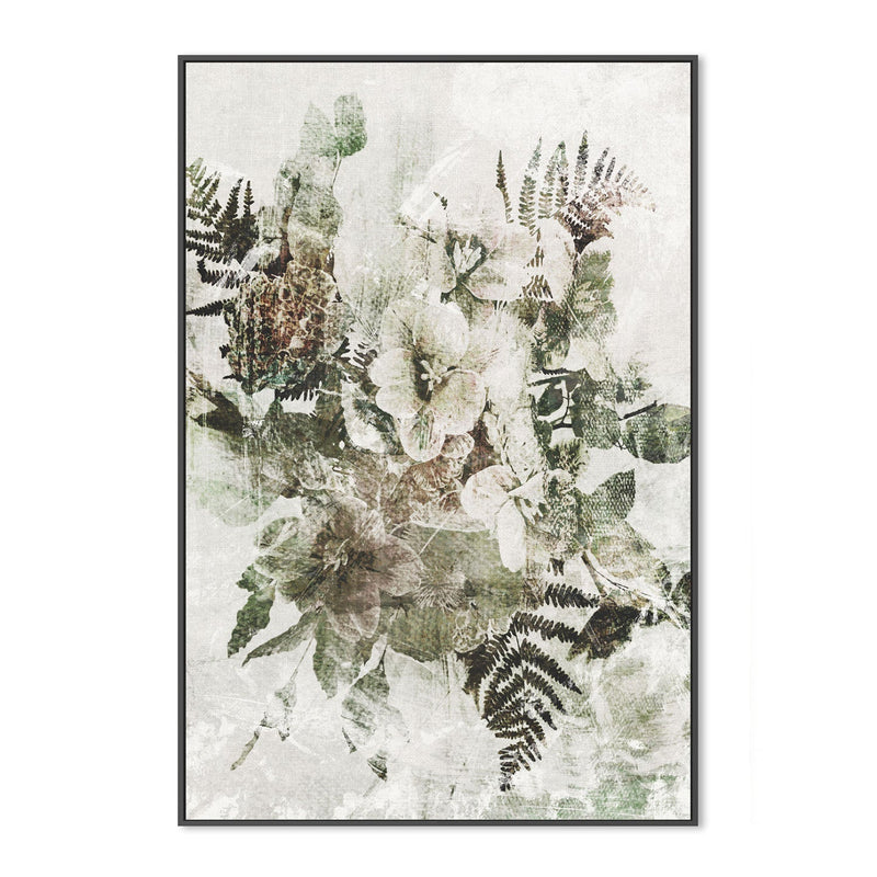 wall-art-print-canvas-poster-framed-Green Grunge Floral , By Dear Musketeer Studio-GIOIA-WALL-ART