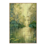 wall-art-print-canvas-poster-framed-Green Pond By The Waterfall , By Ekaterina Prisich-4