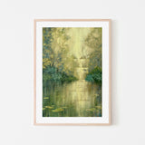 wall-art-print-canvas-poster-framed-Green Pond By The Waterfall , By Ekaterina Prisich-6