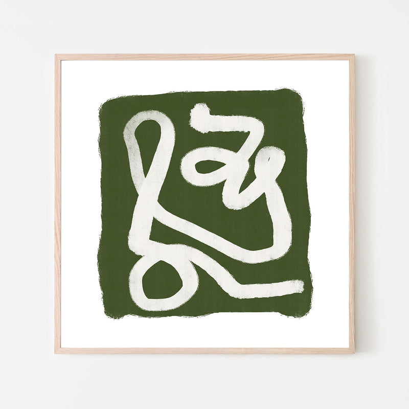 wall-art-print-canvas-poster-framed-Green Scribble, Style C-by-Sharyn Bursic-Gioia Wall Art