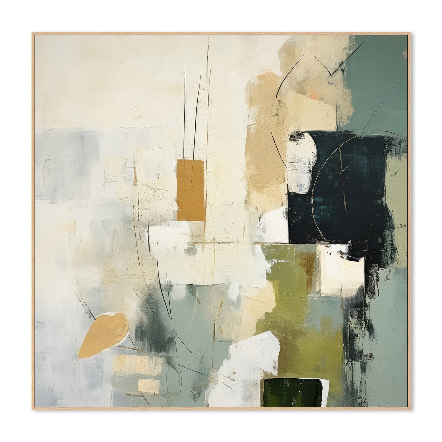 wall-art-print-canvas-poster-framed-Green Spectrum, Style A-4