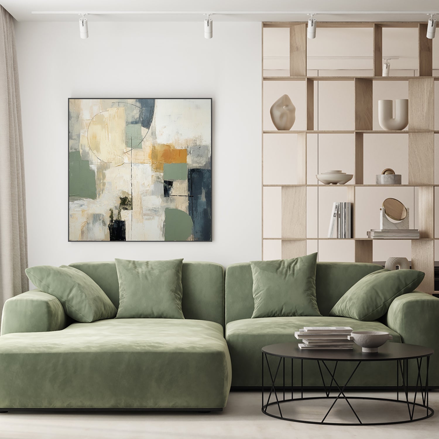 wall-art-print-canvas-poster-framed-Green Spectrum, Style B-7