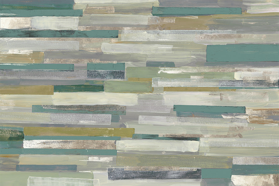 wall-art-print-canvas-poster-framed-Green Stripes-1