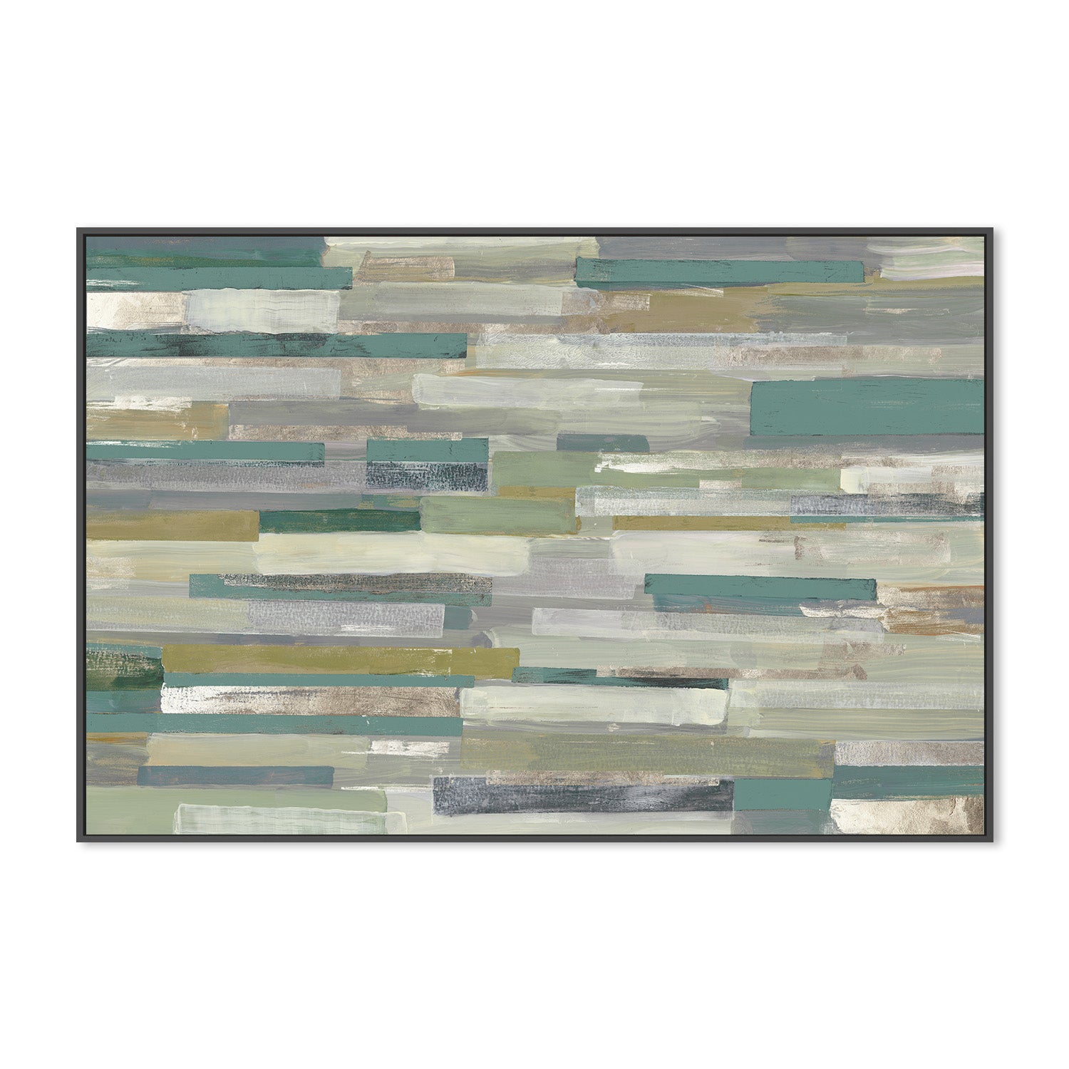 wall-art-print-canvas-poster-framed-Green Stripes-3