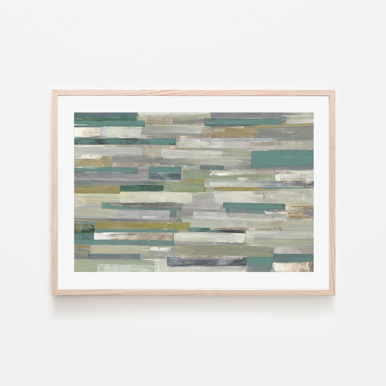 wall-art-print-canvas-poster-framed-Green Stripes-6