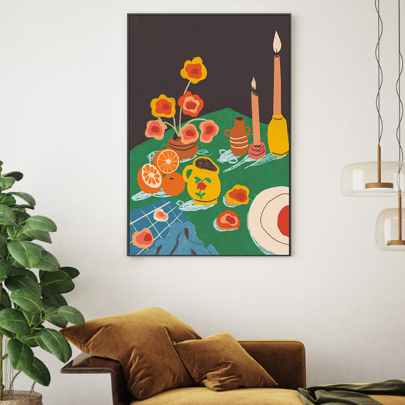 wall-art-print-canvas-poster-framed-Green Table , By Gigi Rosado-GIOIA-WALL-ART
