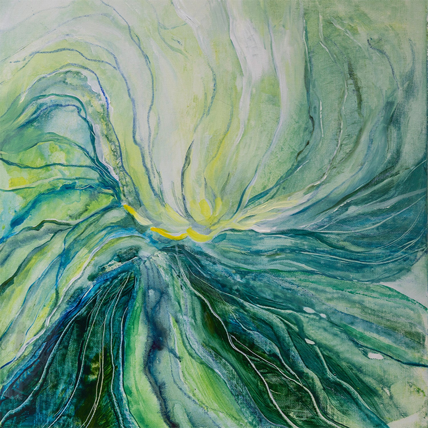 wall-art-print-canvas-poster-framed-Green Waves-1