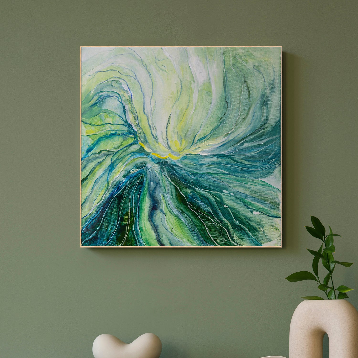 wall-art-print-canvas-poster-framed-Green Waves-2