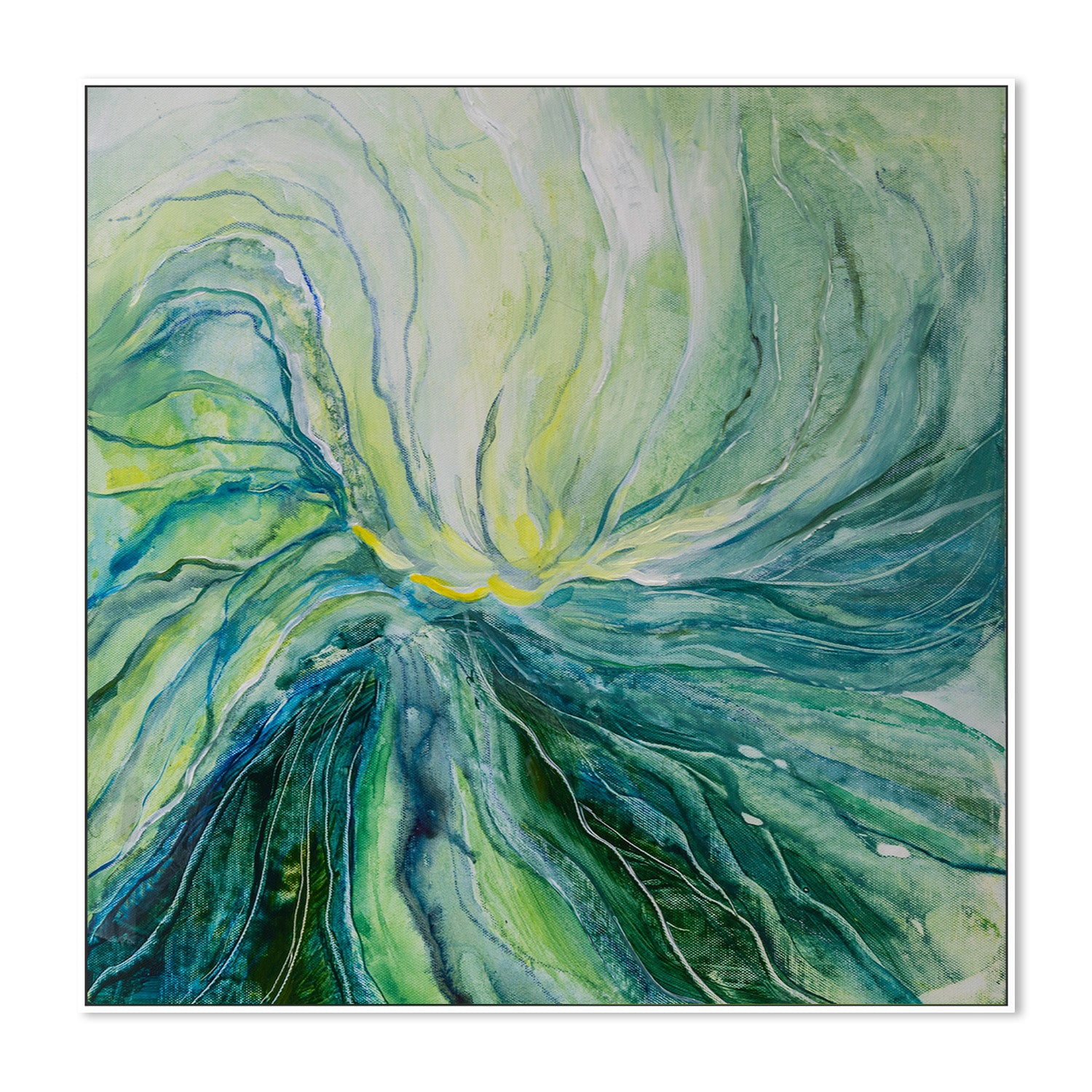wall-art-print-canvas-poster-framed-Green Waves-5
