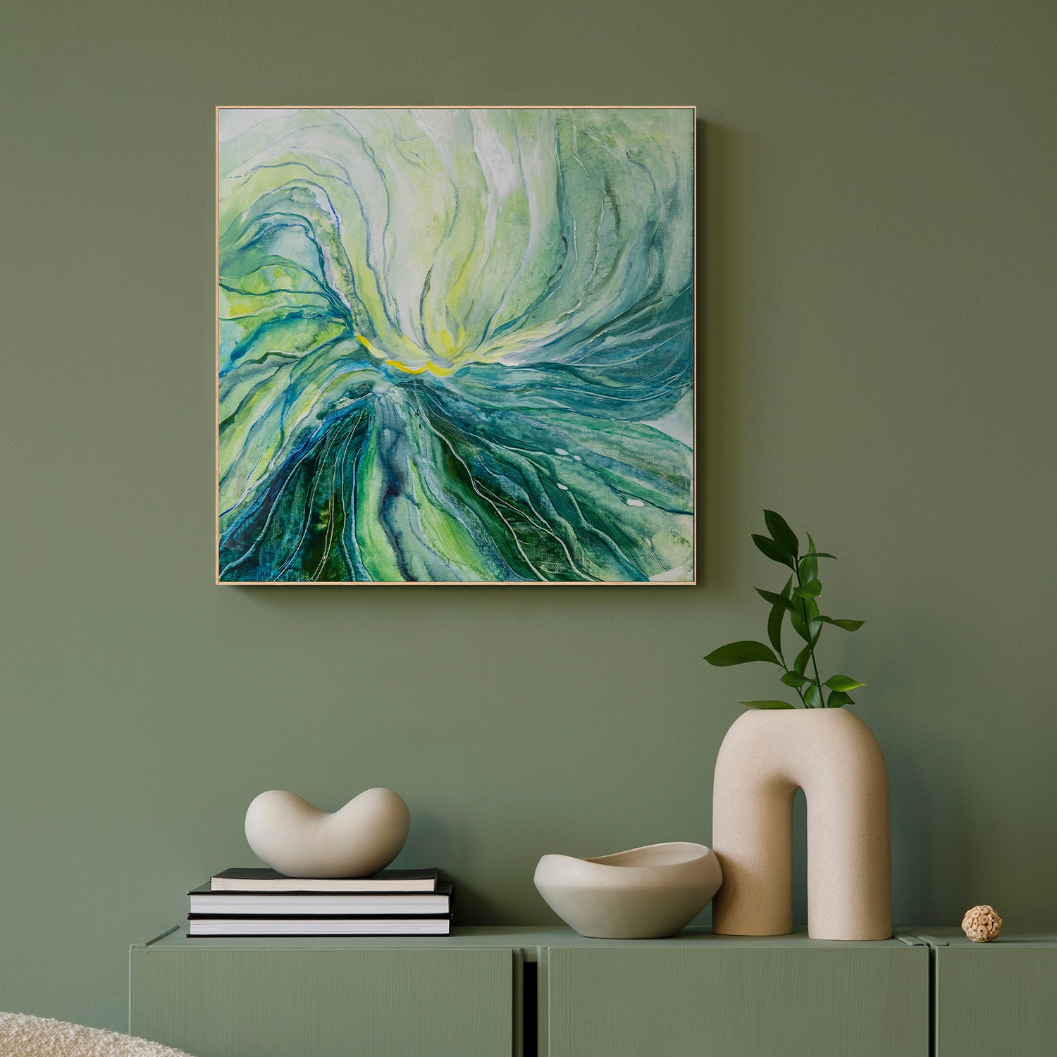 wall-art-print-canvas-poster-framed-Green Waves-7