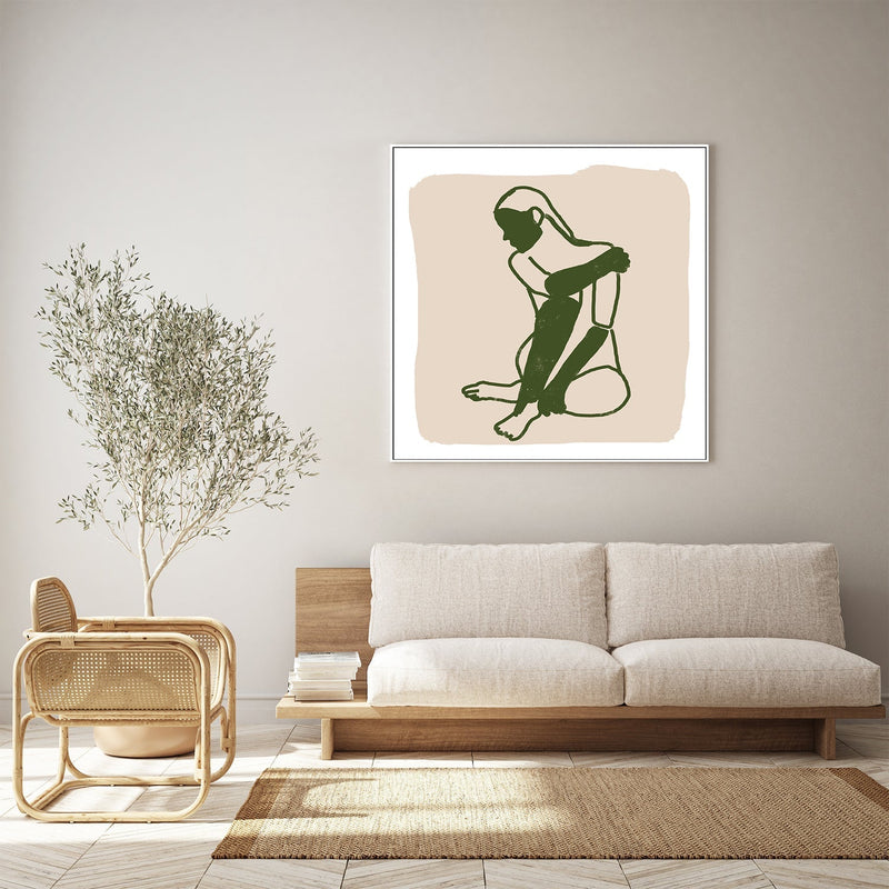 wall-art-print-canvas-poster-framed-Green Woman-by-Sharyn Bursic-Gioia Wall Art