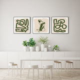 wall-art-print-canvas-poster-framed-Green Woman, Set Of 3-by-Sharyn Bursic-Gioia Wall Art
