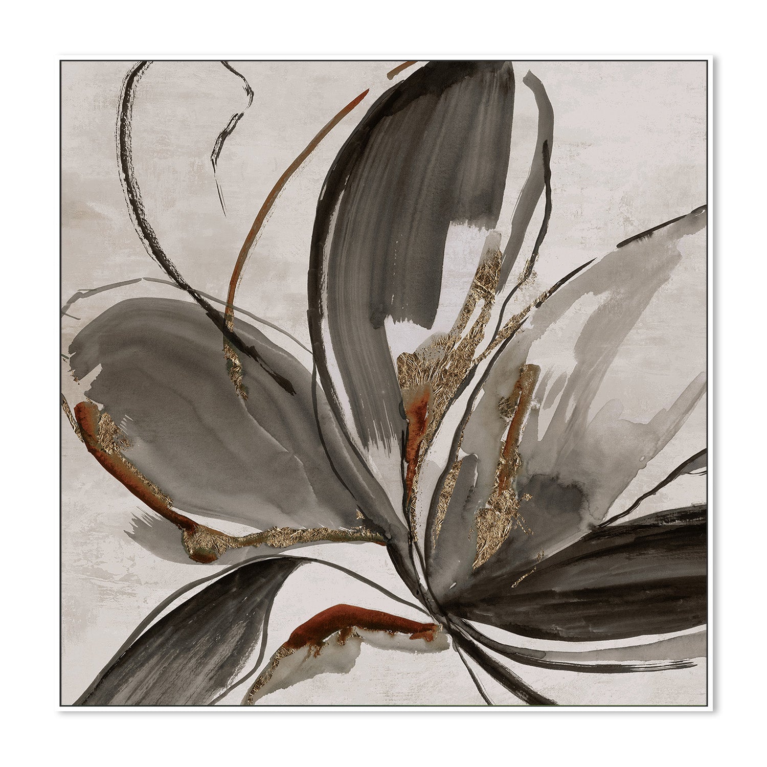 wall-art-print-canvas-poster-framed-Grey Glory, Brown Tone , By Asia Jensen-5