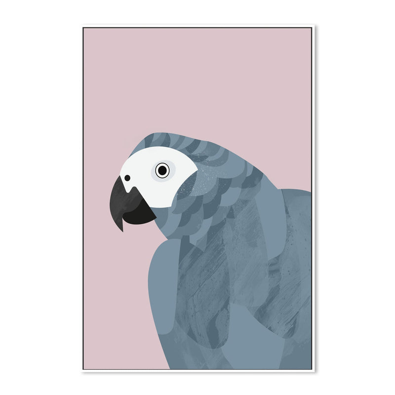 wall-art-print-canvas-poster-framed-Grey Macaw , By Dan Hobday-GIOIA-WALL-ART