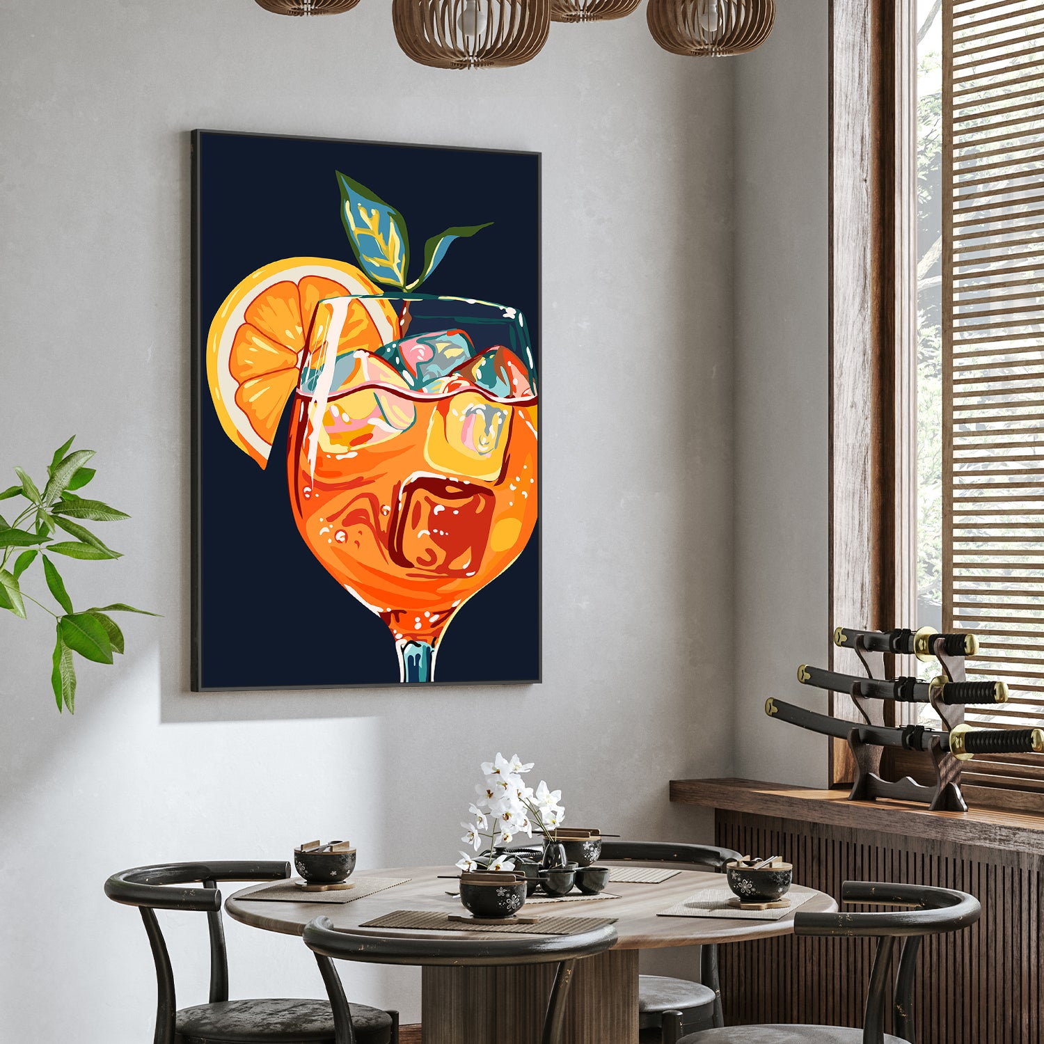 wall-art-print-canvas-poster-framed-Hawaiian Cocktail-2