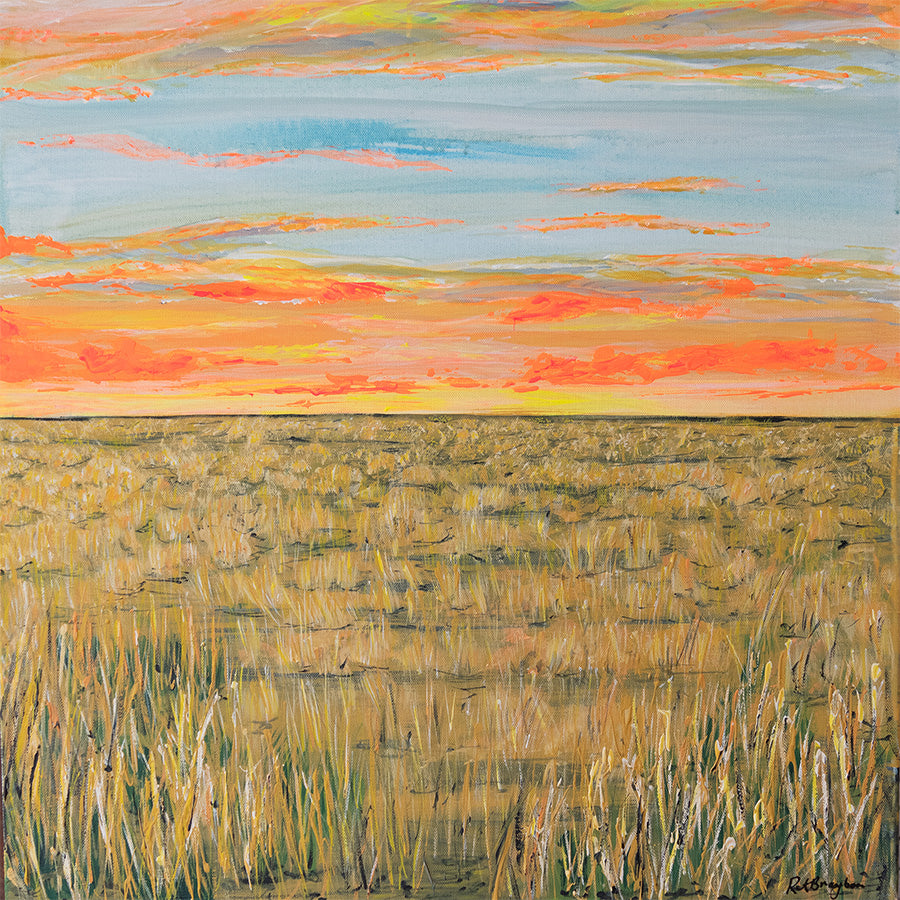 wall-art-print-canvas-poster-framed-Hay Plains at Sunset-1