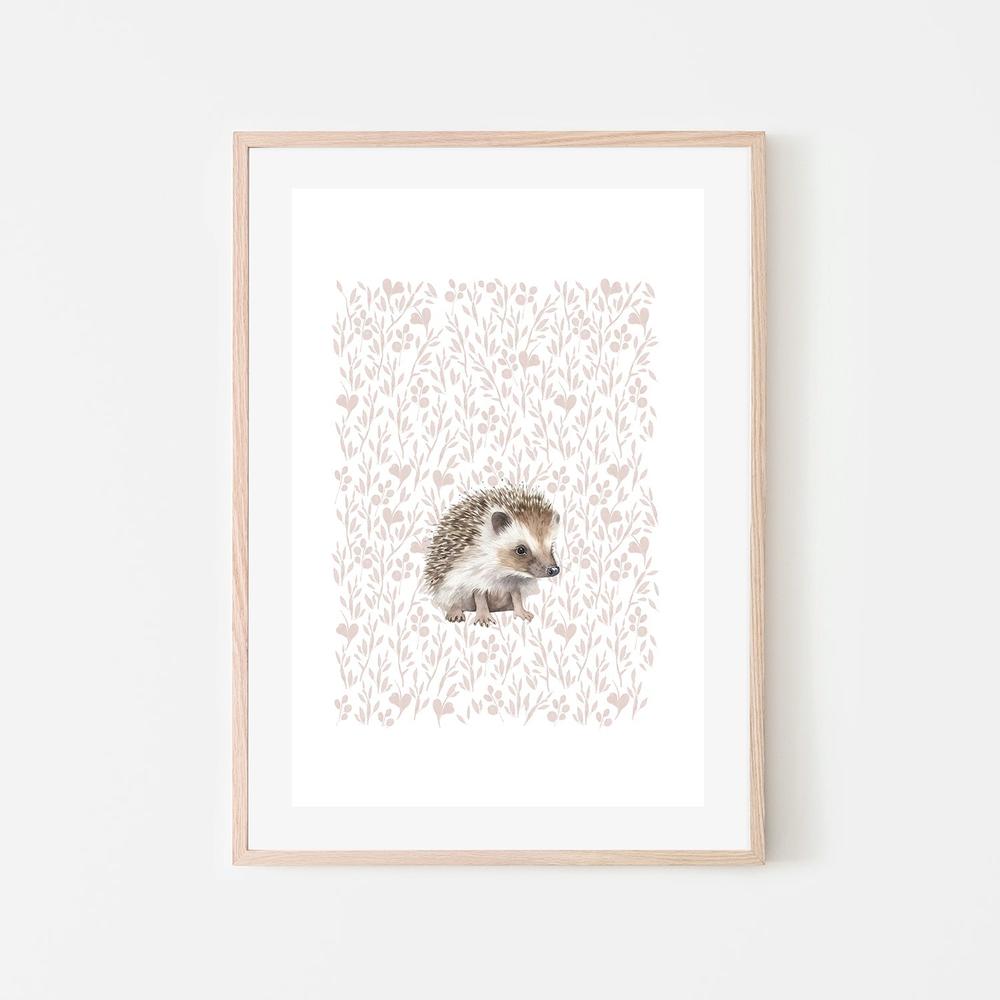 wall-art-print-canvas-poster-framed-Hedgehog Pattern , By At Viv Home Prints-6