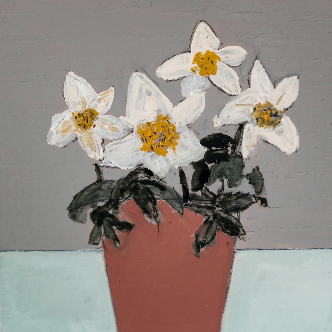 wall-art-print-canvas-poster-framed-Helleboras , By Louise O'hara-1