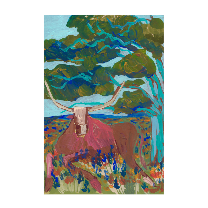 wall-art-print-canvas-poster-framed-High Land Cow , By Eleanor Baker-1