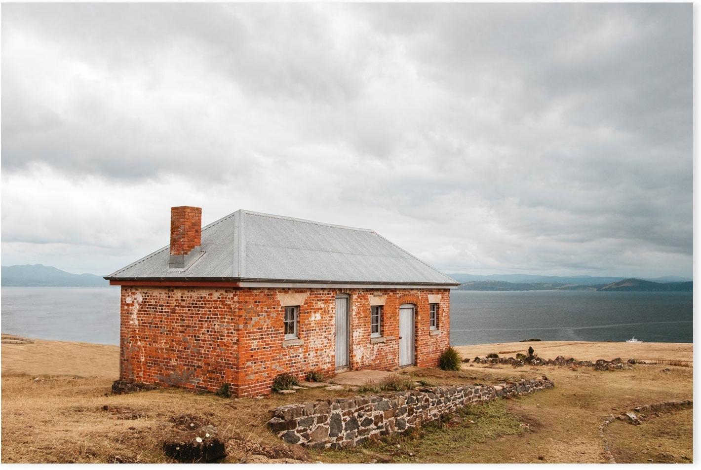 wall-art-print-canvas-poster-framed-Historic Building, Maria Island, Tasmania-GIOIA-WALL-ART