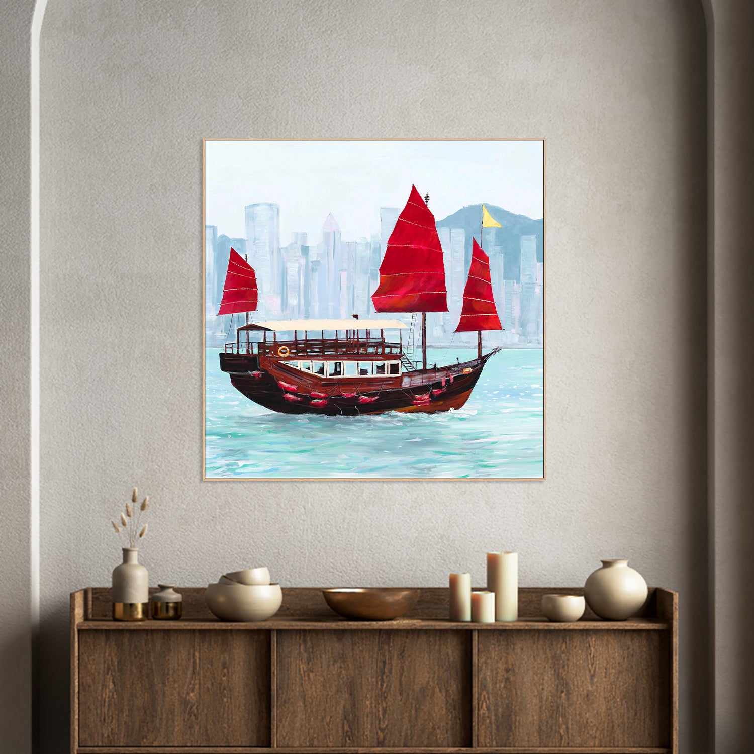 wall-art-print-canvas-poster-framed-Hong Kong Harbour-2