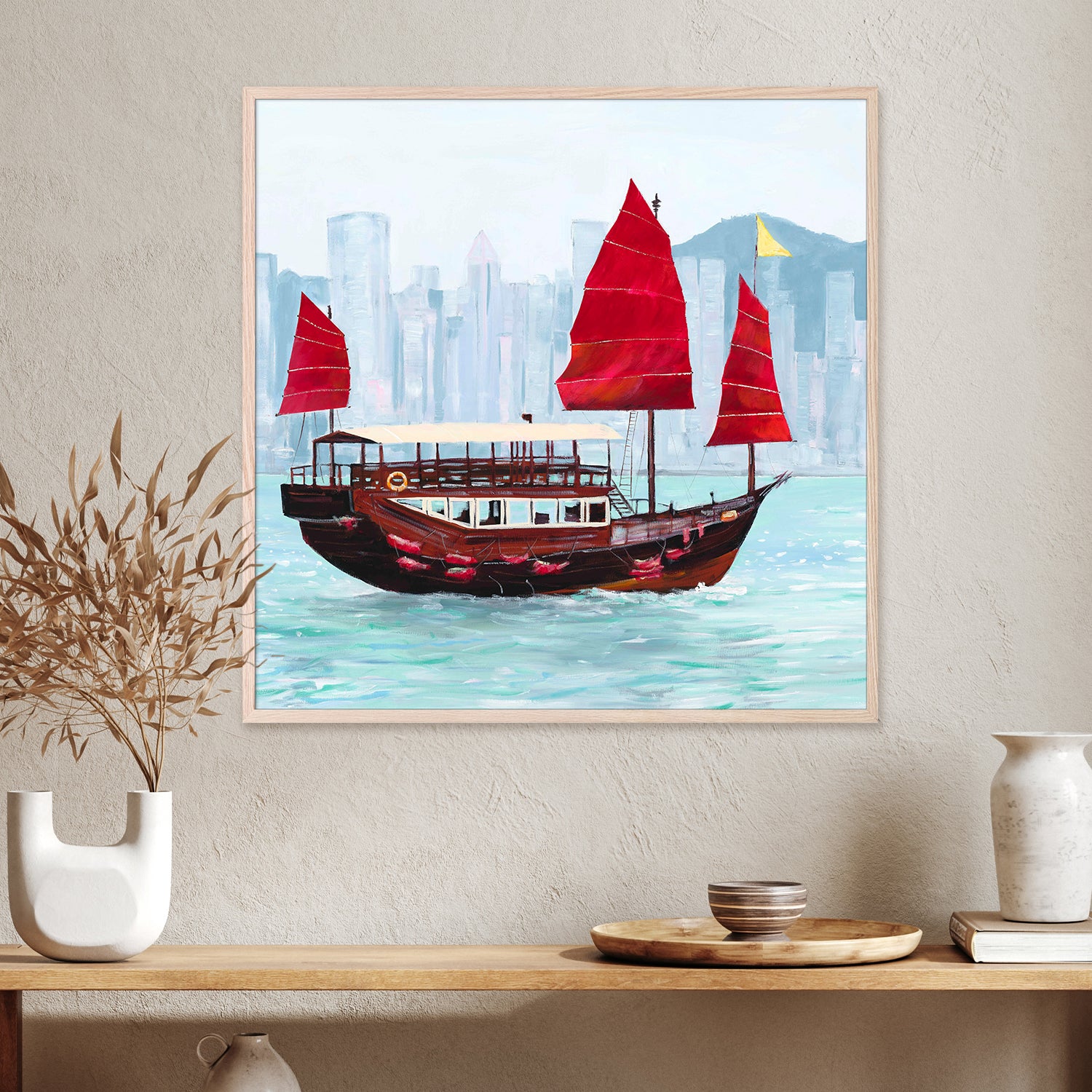 wall-art-print-canvas-poster-framed-Hong Kong Harbour-7