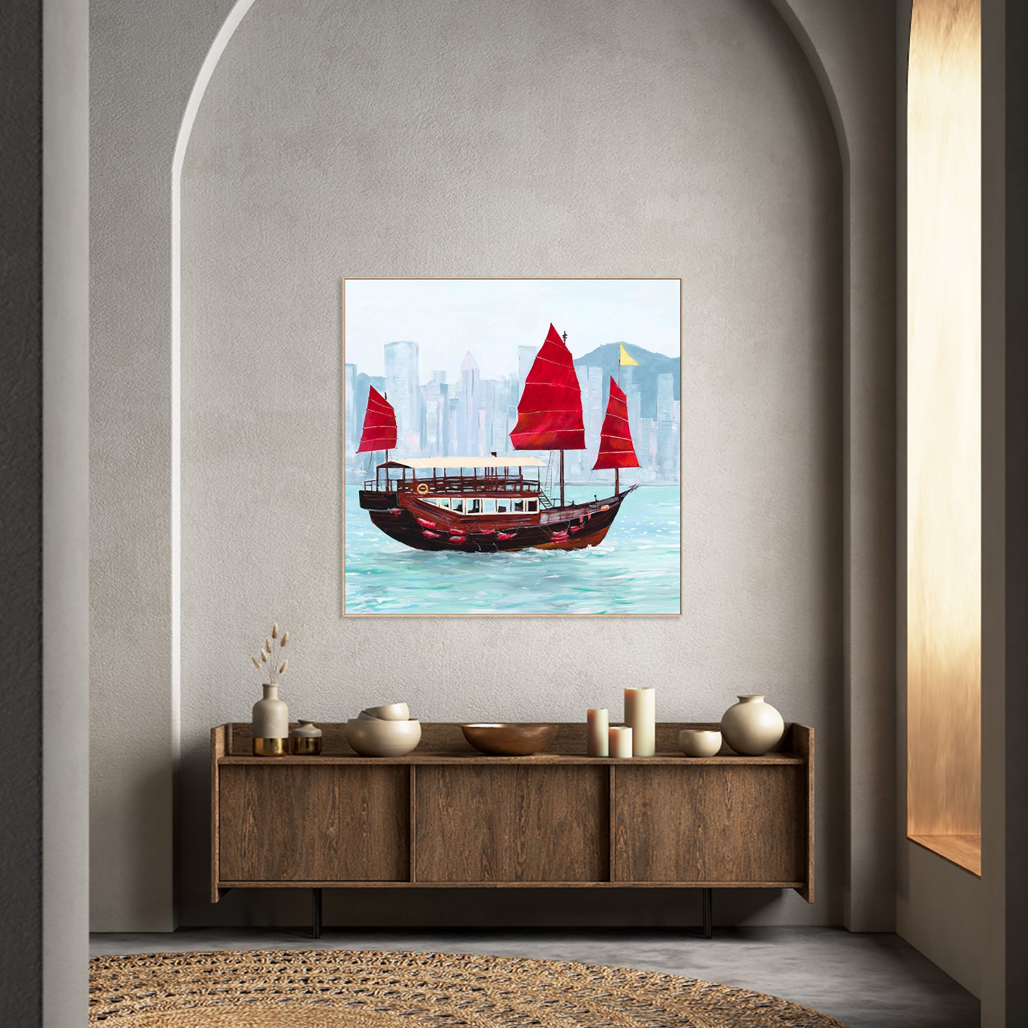 wall-art-print-canvas-poster-framed-Hong Kong Harbour-9